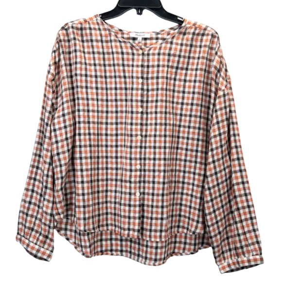 Madewell Tops - Madewell NWT Women's Meadow Button Down Kensington Check Sweet Shirt Size Large